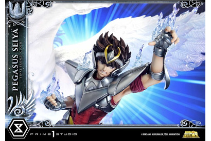 20万円！ 「聖闘士星矢」“燃え上がれ 俺の小宇宙よ！” 星矢が最終青銅聖衣でスタチュー化♪ 光るペガサスで迫力満点 画像