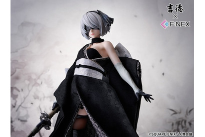 約20万円！「NieR:Automata」2Bが“日本人形”としてフィギュア化！ 気品高いゴシック調の黒衣をイメージした振袖姿に 画像