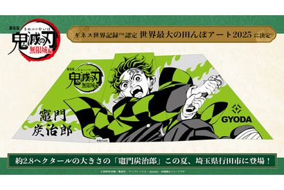 劇場版「鬼滅の刃 無限城編」ギネス認定の田んぼアートが制作決定！「無限列車編」リバイバル上映は舞台挨拶も開催 画像