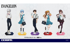「エヴァ」秋葉原の街を楽しむシンジやレイ、アスカたちが描き下ろし♪先行販売グッズ登場のポップアップ開催 画像