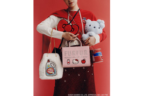 「ハローキティ」リボンのふわふわバッグや、ラインストーンのスウェットも♪ キュートが止まらない！「FURFUR」初コラボ 画像