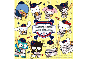 サンリオと「侍ジャパン」がコラボレーション！ キティ、マイメロ、シナモロールたちが侍ジャパンのユニフォームでポーズ♪ 画像