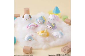 「サンリオ」キティやポムポムプリン、シナモンたちがベビーverでやわらかソフビ化♪食玩「もっちりころりん♪」登場 画像