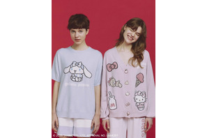 「サンリオ」×ジェラピケが初コラボ♪ キティ＆シナモンがもこもこ服を着たデザインが可愛すぎ！アパレル＆雑貨アイテム登場 画像