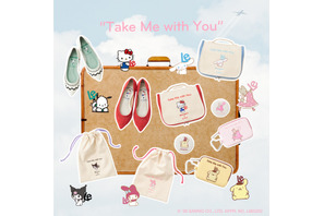 「サンリオ」キティ、クロミ、ポムポムと旅行へ♪ 驚愕の軽量感のフラットシューズやトラベルアイテム登場！「LE TALON」コラボ 画像