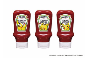 ハインツの逆さボトルケチャップに「ピカチュウ」が登場！ピカチュウのほっぺにケチャップを入れられるオリジナルプレートがもらえるプレゼント企画も♪ 画像