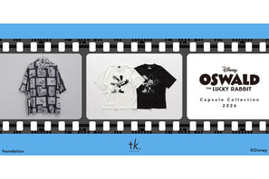 「ディズニー」ミッキー&オズワルドをデザイン♪モノトーンでシックな「tk.TAKEO KIKUCHI」カプセルコレクション登場 画像