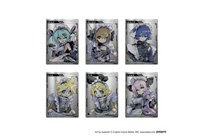 ミク、リンレンらがサイバーメイドに！「ピアプロキャラクターズ」描き下ろしイラストを使用したキラキラグッズ登場 画像