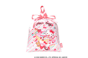 「サンリオ」キティ、シナモロール達がクレープをもぐもぐ♪ ツヤツヤ生地の巾着がカプセルトイに登場！5月上旬から 画像