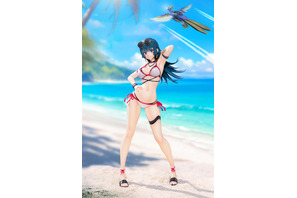 「ゾイド ジェネシス」令和の時代にコトナ・エレガンスが水着姿で立体化！ 愛機レインボーシャークイメージの扇子や台座までこだわり満載 画像