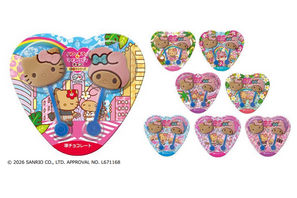 「サンリオ」キティとマイメロが平成ギャルに!? こんがり日焼けデザインの棒付きチョコが登場 画像