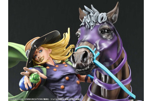 ピザ・モッツァレラ♪「ジョジョ」ジャイロ・ツェペリ＆愛馬ヴァルキリーが大型スタチュー化☆ 全高約31センチ！ 画像