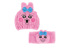 「おぱんちゅうさぎ」吸水速乾タオルキャップ＆ヘアターバン登場！耳とリボンまで立体的に再現したキュート仕様 画像