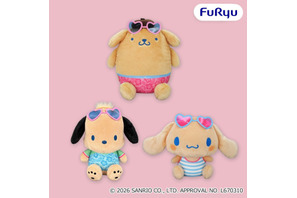 ポムポムプリン、シナモロールがこんがり日焼けでギャルかわ♪ 「サンリオ」夏仕様ぬいぐるみ＆マスコットが登場！ 平成レトロ感あふれる魅力にメロメロ 画像