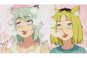 夏アニメ「ヤニねこ」とりあえず働けヤニねこ。明日のヤニのために― 第2話先行カット 画像