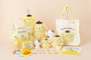 歴代のポムポムプリンが集結♪ “あの頃”のぬいぐるみを再現したレトロなグッズなど全16アイテム発売！ フォトスポットも展開 画像