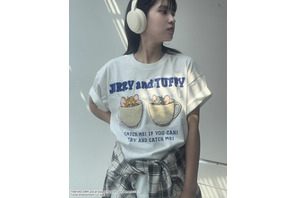 「トムとジェリー」Tシャツ登場！ジェリー＆タフィーのもこもこ刺繍にアクリルキーホルダー付き【AS KNOW AS plus】 画像