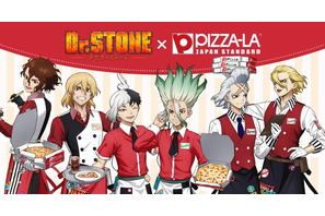 「Dr.STONE」×ピザーラ！千空たち6人の描き下ろしグッズ付き♪ 2つの味を1枚で楽しめるコラボピザ登場 画像
