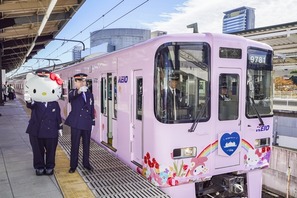 多摩市市制記念日＆ハローキティの誕生日にサンリオキャラクターのフルラッピングトレインが京王線で運行開始！ 画像