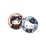 Happyくじ「Sanrio characters Halloween 2025」缶バッジSET賞：ハローキティ、ディアダニエル（C）2025 SANRIO CO., LTD. APPROVAL NO. E25080701
