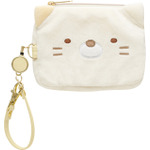 すみっコぐらしコレクション「ぬいぐるみリール付パスケース ねこ」（C）2025 SAN-X CO., LTD. ALL RIGHTS RESERVED.