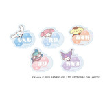 エヴァンゲリオン×サンリオキャラクターズ「トレーディングおなまえアクリルバッジ」（C）khara（C）2025 SANRIO CO., LTD. APPR. NO. L662712