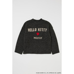 HELLO KITTY×MOUSSY「HELLO KITTY CHUNKY SWEATER　LIGHT BLACK」背面（C）25 SANRIO CO., LTD. APPR. NO. L662956