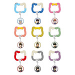 ねこ型アクリルカラビナ(全9種)価格：各1,800円