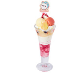 ココス×ちいかわ「モモンガのピーチパフェ」(C)nagano / chiikawa committee