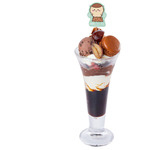 ココス×ちいかわ「くりまんじゅうのビターなチョコレートパフェ」(C)nagano / chiikawa committee