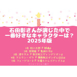 [石田彰さんが演じた中で一番好きなキャラクターは？ 2025年版]第1位～第5位を見る