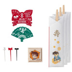 祝箸、ピック、ミニ木箱、バラン