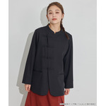 TVアニメ『らんま1/2』× earth music＆ecology Japan Label「チャイナシャツジャケット」ブラック　着用イメージ（C）高橋留美子・小学館/「らんま1/2」製作委員会