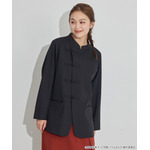 TVアニメ『らんま1/2』× earth music＆ecology Japan Label「チャイナシャツジャケット」ブラック　着用イメージ（C）高橋留美子・小学館/「らんま1/2」製作委員会