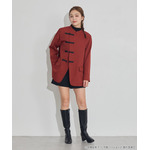 TVアニメ『らんま1/2』× earth music＆ecology Japan Label「チャイナシャツジャケット」ボルドー　着用イメージ（C）高橋留美子・小学館/「らんま1/2」製作委員会