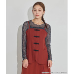 TVアニメ『らんま1/2』× earth music＆ecology Japan Label「チャイナビスチェ」ボルドー　着用イメージ（C）高橋留美子・小学館/「らんま1/2」製作委員会