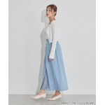 TVアニメ『らんま1/2』× earth music＆ecology Japan Label「チャイナスカート」ライトブルー　着用イメージ（C）高橋留美子・小学館/「らんま1/2」製作委員会