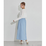 TVアニメ『らんま1/2』× earth music＆ecology Japan Label「チャイナスカート」ライトブルー　着用イメージ（C）高橋留美子・小学館/「らんま1/2」製作委員会