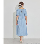 TVアニメ『らんま1/2』× earth music＆ecology Japan Label「チャイナワンピース」ライトブルー　着用イメージ（C）高橋留美子・小学館/「らんま1/2」製作委員会