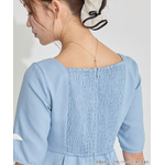 TVアニメ『らんま1/2』× earth music＆ecology Japan Label「チャイナワンピース」ライトブルー　着用イメージ（C）高橋留美子・小学館/「らんま1/2」製作委員会