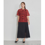 TVアニメ『らんま1/2』× earth music＆ecology Japan Label「チャイナレースシャツ」ボルドー　着用イメージ（C）高橋留美子・小学館/「らんま1/2」製作委員会