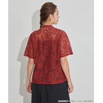 TVアニメ『らんま1/2』× earth music＆ecology Japan Label「チャイナレースシャツ」ボルドー　着用イメージ（C）高橋留美子・小学館/「らんま1/2」製作委員会