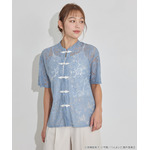 TVアニメ『らんま1/2』× earth music＆ecology Japan Label「チャイナレースシャツ」ライトブルー　着用イメージ（C）高橋留美子・小学館/「らんま1/2」製作委員会