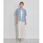 TVアニメ『らんま1/2』× earth music＆ecology Japan Label「チャイナレースシャツ」ライトブルー　着用イメージ（C）高橋留美子・小学館/「らんま1/2」製作委員会