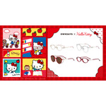 OWNDAYS × Hello Kitty 上段左：SR1009G-5A C1、上段右：SR2007X-5A C1、下段左：SR1010X-5A C1、下段右：SR2008X-5A C1