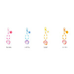 ビーズ付きアクリルストラップ　4種　各1,320円