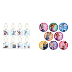 アクリルキーホルダー（ランダム8種）、ビッグホロ缶バッジ（ランダム8種）