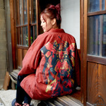 STRICT-G JAPAN 宮田織物『機動戦士ガンダム 逆襲のシャア』半纏 サザビー(レッド) 着用イメージ