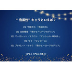 “音属性”キャラといえば?アンケート結果1位~5位