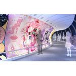 「東京スカイツリー×魔法少女まどか☆マギカ　月夜のワルツ」天望デッキ・天望回廊内の展示装飾　天望回廊 フロア445～450 回廊エリア「追憶のギャラリー」